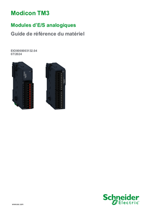 Image de Modicon TM3 - Modules d’E/S analogiques, Guide de référence du matériel