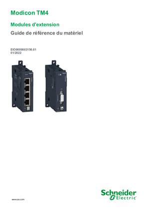 Modicon TM4 - Modules d extension, Guide de référence du matériel ...