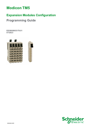 Image of Modicon TM5 - Expansion Modules Configuration - Programming Guide