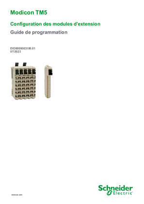 Image of Modicon TM5 - Configuration des modules d extension, Guide de programmation