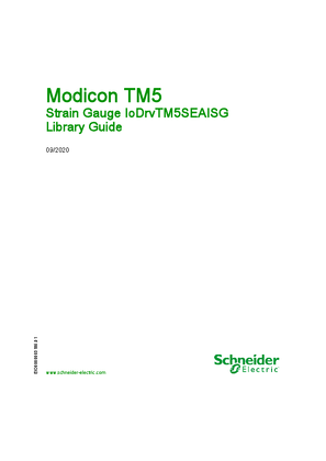 Image of Modicon TM5 - Strain Gauge IoDrvTM5SEAISG - Library Guide