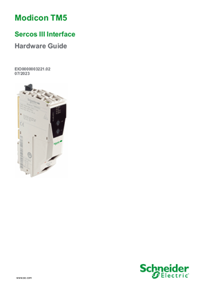 Image of Modicon TM5 - Sercos III Interface, Hardware Guide