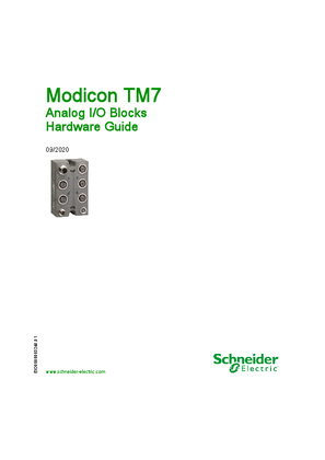 的映像 Modicon TM7 - Analog I/O Blocks, Hardware Guide