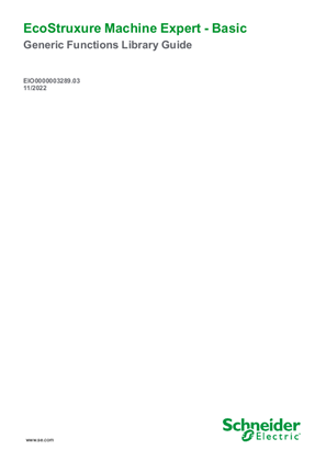 Image of EcoStruxure Machine Expert - Basic, Generic Functions Library Guide