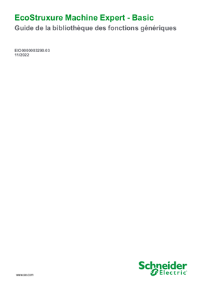 Image de EcoStruxure Machine Expert - Basic, Guide de la bibliothèque des fonctions génériques
