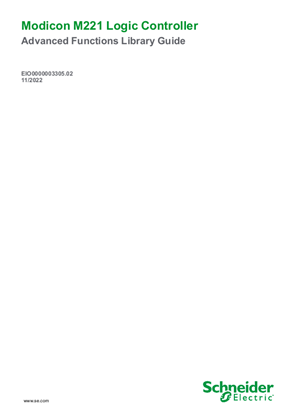 Image of Modicon M221 Logic Controller, Advanced Functions Library Guide