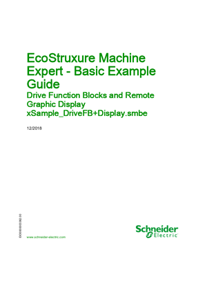 Image of EcoStruxure Machine Expert - Basic Example Guide, Drive Function Blocks and Remote Graphic Display x Sample_DriveFB + Display.smbe