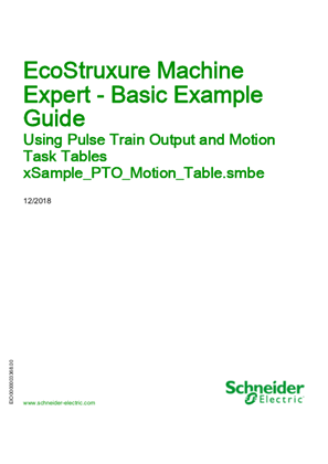 Bild von EcoStruxure Machine Expert - Basic Example Guide, Using Pulse Train Output and Motion Task Tables xSample_PTO_Motion_Table.smbe