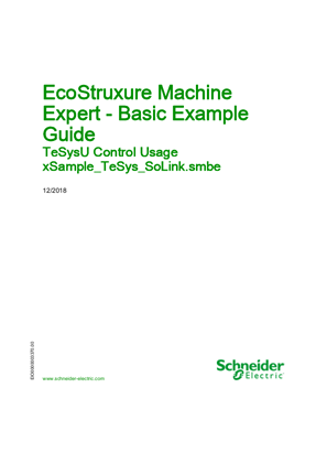 Image of EcoStruxure Machine Expert - Basic Example Guide, TeSysU Control Usage xSample_TeSys_SoLink.smbe