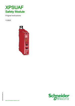 Image of Preventa XPS Universal - XPSUAF Safety Module, User Guide