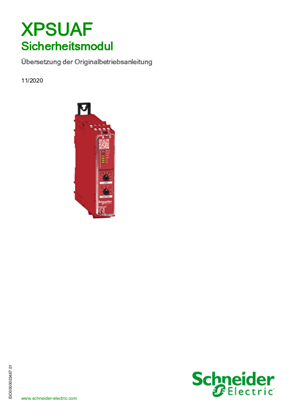 Bild von Preventa XPS Universal - XPSUAF Sicherheitsmodul, Benutzerhandbuch