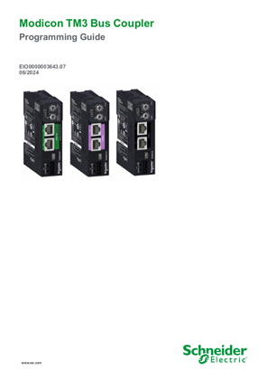 Image of Modicon TM3 Bus Coupler, Programming Guide
