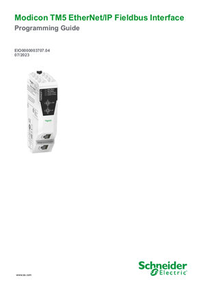Image of Modicon TM5 EtherNet/IP Fieldbus Interface, Programming Guide