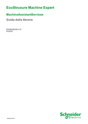 Bild von EcoStruxure Machine Expert - MachineAssistantServices, Guida della libreria