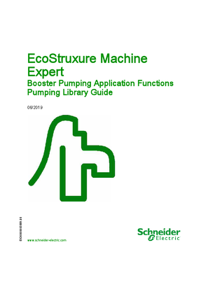 Image of EcoStruxure Machine Expert - Booster Pumping Application Functions - Pumping Library Guide