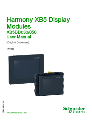 Image of Harmony XB5 Display Modules - XB5DD030/050, User Manual