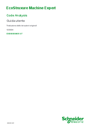 Bild von EcoStruxure Machine Expert - Code Analysis, Guida utente