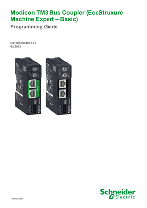 Image of Modicon TM3 Bus Coupler (EcoStruxure Machine Expert – Basic), Programming Guide
