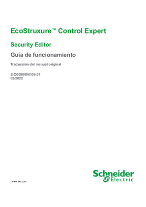 Imagen de EcoStruxure™ Control Expert - Editor de seguridad, Guía de funcionamiento