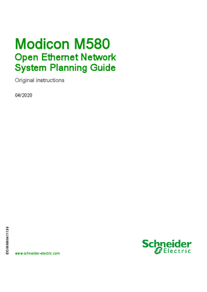 Image of Modicon M580 - Open Ethernet Network, System Planning Guide