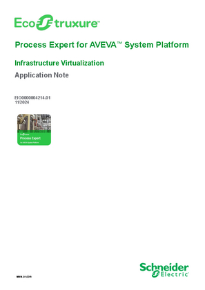 Slika linije EcoStruxure™ Process Expert for AVEVA System Platform Infrastructure Virtualization, Application Note
