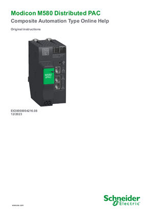 Image of Modicon M580 - Distributed PAC - Composite Automation Type - Online Help