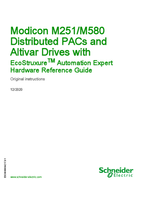 Slika linije Modicon M251/M580 Distributed PACs and Altivar Drives with - EcoStruxureTM Automation Expert, Hardware Reference Guide