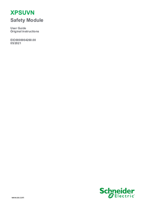 Imagem de Preventa XPS Universal - XPSUVN Safety Module, User Guide
