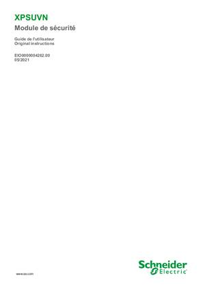 Image of Preventa XPS Universal - XPSUVN Module de sécurité, Guide de l''utilisateur