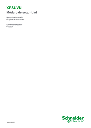 Imagen de Preventa XPS Universal - XPSUVN Módulo de seguridad, Manual del usuario
