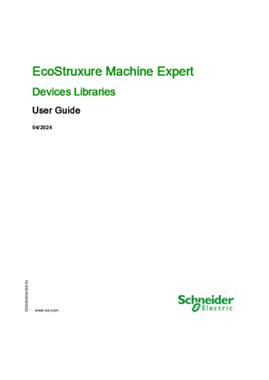 Imagen de EcoStruxure Machine Expert - Devices Libraries, User Guide