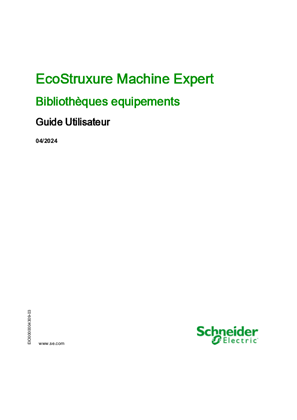 Image de EcoStruxure Machine Expert - Bibliothèques equipements, Guide Utilisateur