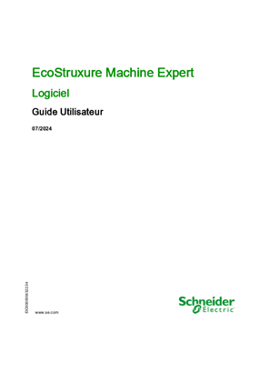 Image de EcoStruxure Machine Expert - Logiciel, Guide Utilisateur