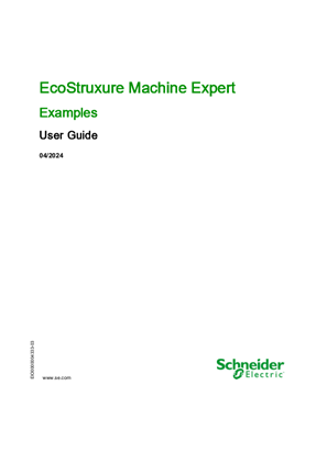 Image of EcoStruxure Machine Expert Examples, User Guide
