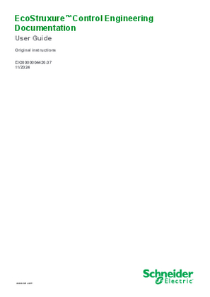 Image of EcoStruxure™ Control Engineering - Documentation, User Guide