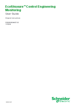 Image of EcoStruxure™ Control Engineering - Monitoring, User Guide