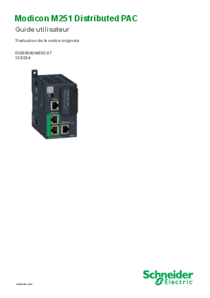 Image de Modicon M251 Distributed PAC, Guide utilisateur