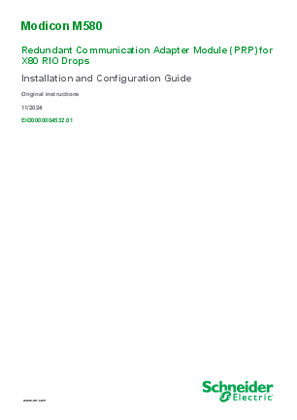 Image of Modicon M580 Redundant Communication Adapter Module (PRP) for X80 RIO Drops, Installation and Configuration Guide