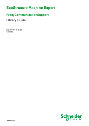 Image of EcoStruxure Machine Expert - ProxyCommunicationSupport, Library Guide