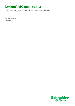 Image of EcoStruxure Machine Expert- Lexium™ MC multi carrier, Device Objects and Parameters Guide