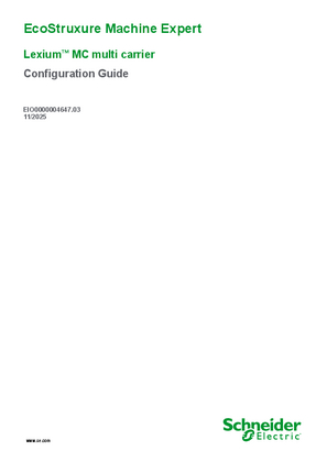 Image of EcoStruxure Machine Expert- Lexium MC multi carrier, Configuration Guide