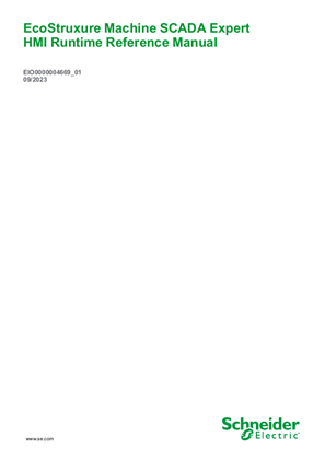 Imagen de EcoStruxure Machine SCADA Expert - HMI Runtime Reference Manual