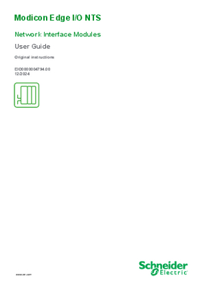 Image of Modicon Edge I/O NTS Network Interface Modules, User Guide