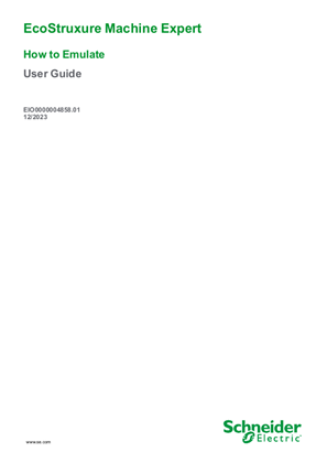 Image of EcoStruxure Machine Expert- How to Emulate, User Guide