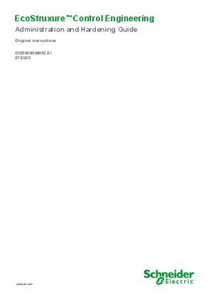 Image of EcoStruxure™ Control Engineering - Administration and Hardening Guide