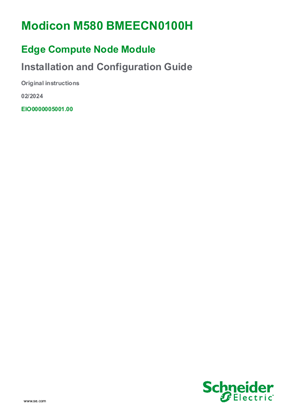 Image of Modicon M580 BMEECN0100H Edge Compute Node Module, Installation and Configuration Guide
