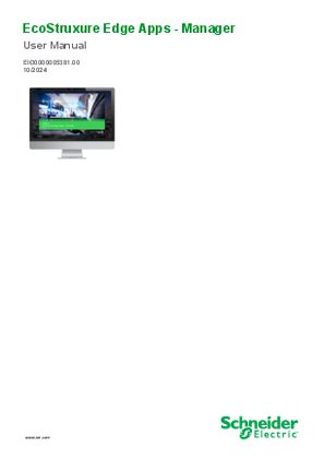Image of EcoStruxure Edge Apps - Manager, User Guide