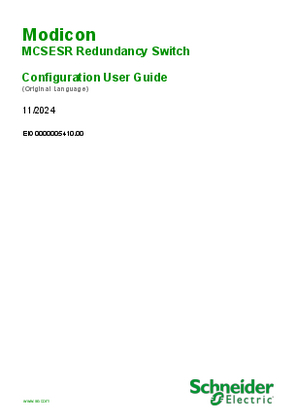 Image of Modicon MCSESR Redundancy Switch, Configuration User Guide