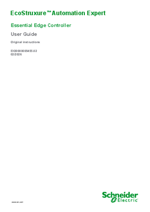 Image of EcoStruxure Automation Expert Essential Edge Controller, User Guide