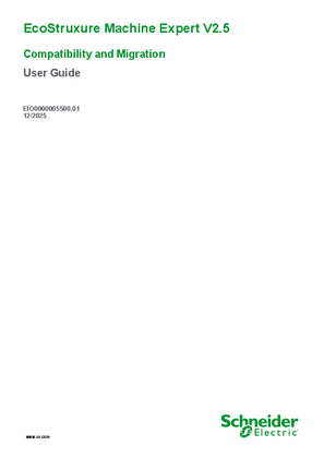 Image of EcoStruxure Machine Expert V2.5 - Compatibility and Migration, User Guide